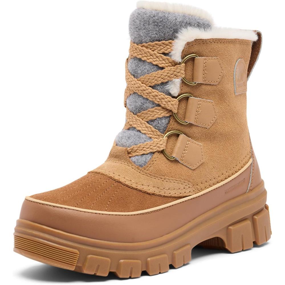 imageSOREL Womens Tivoli V Waterproof BootTawny BuffVelvet Tan
