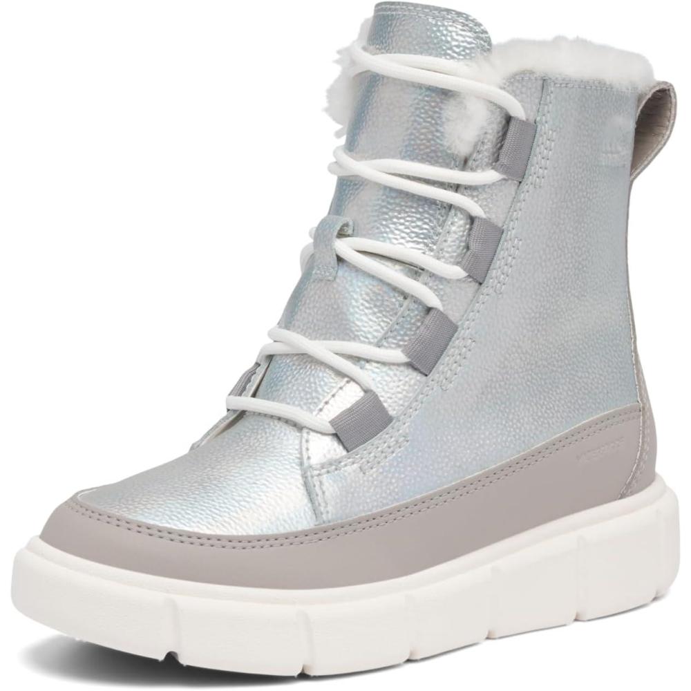 imageSorel Childrens Explorer lll Lace BootPure SilverChrome Grey