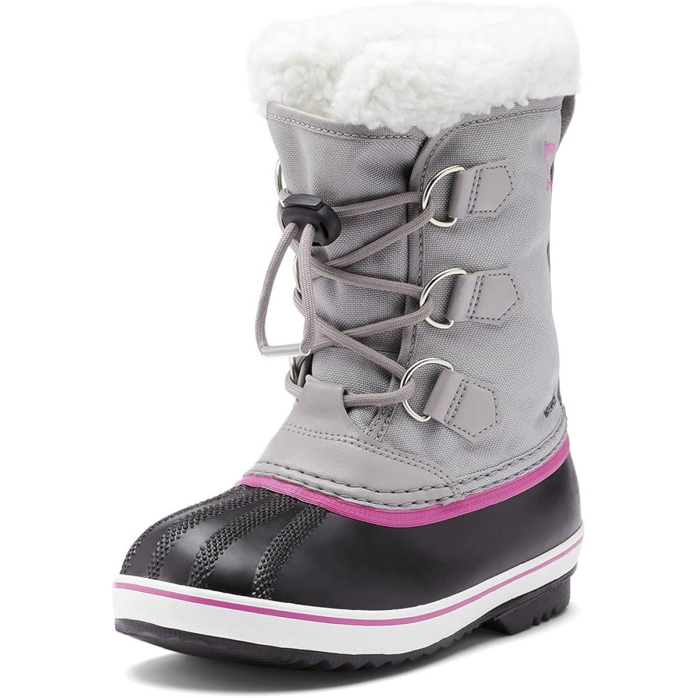 imageSorel Childrens Yoot Pac Nylon Waterproof BootChrome Grey Black
