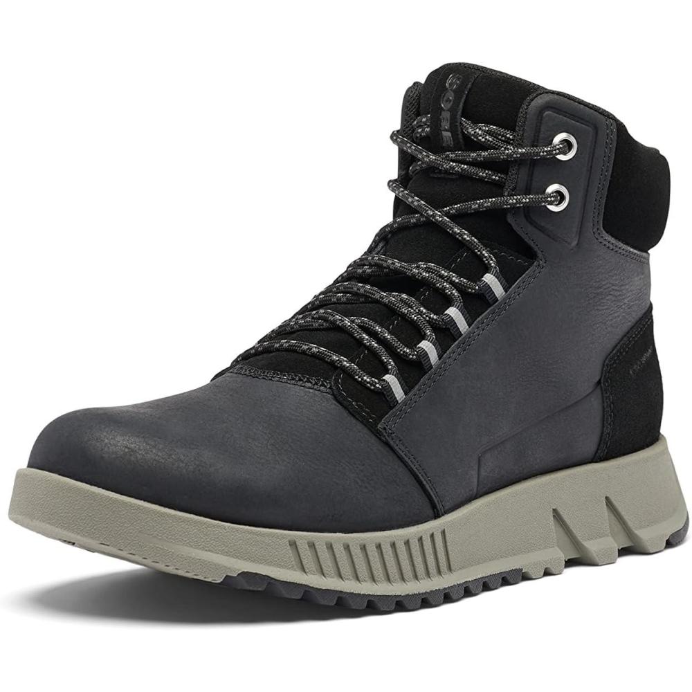 imageSorel Mens Mac Hill Lite Mid Waterproof BootsBlack  Quarry