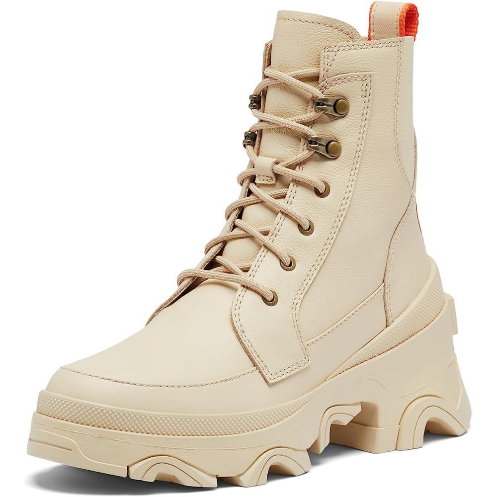 imageSorel Womens Brex Lace Waterproof BootBleached Ceramic Optimized Orange