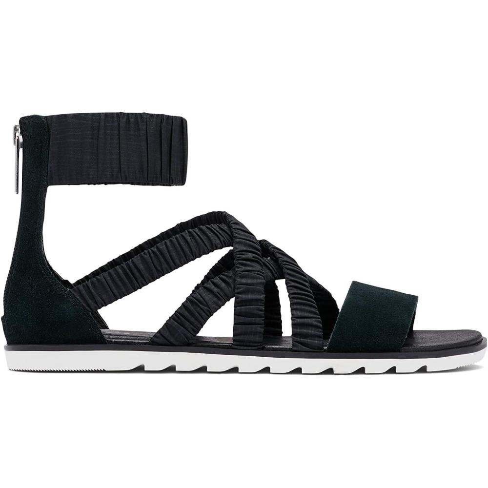 imageSorel Womens Ella II Ankle Strap SandalsBlack  Sea Salt