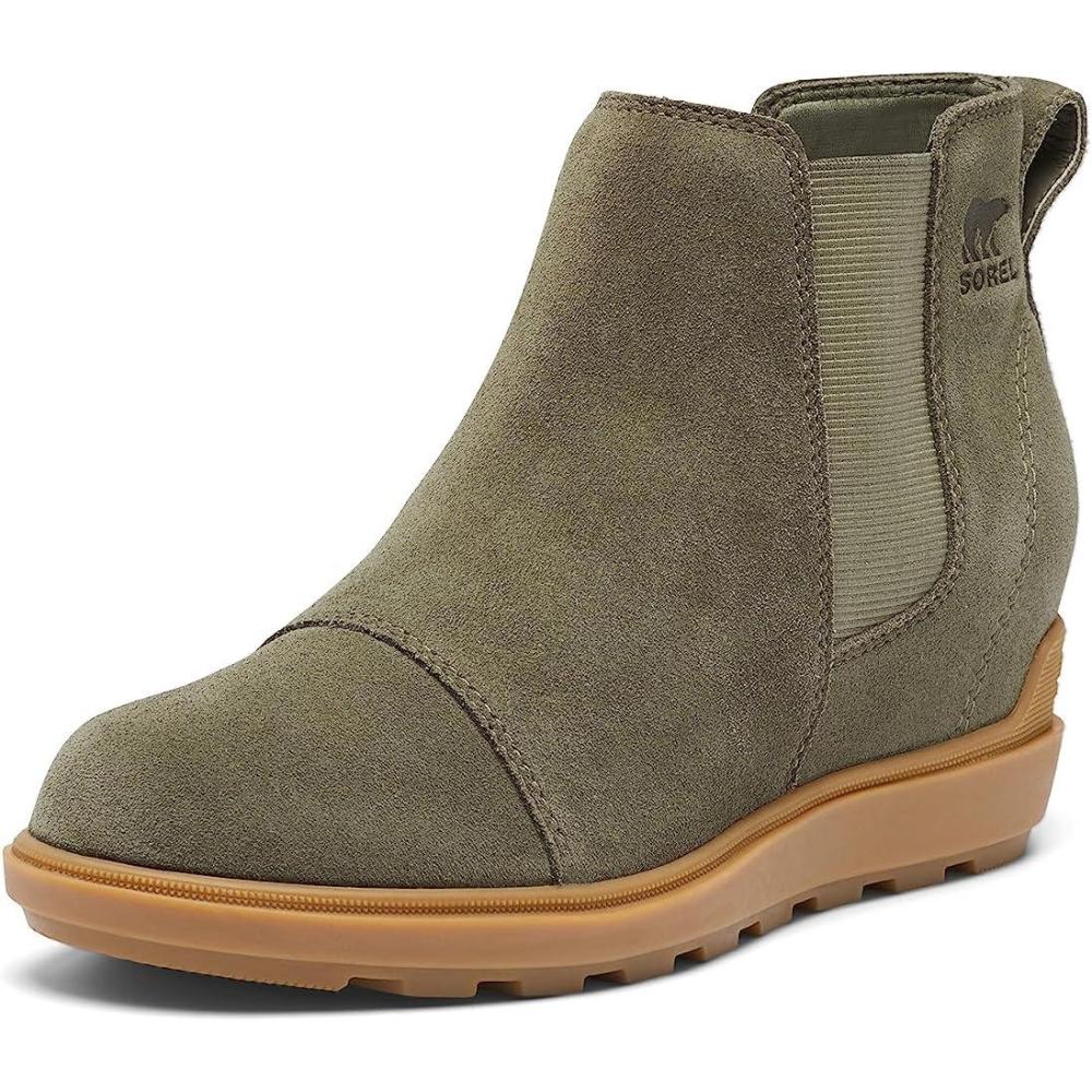 imageSorel Womens Evie ll Chelsea BootStone Green  Gum