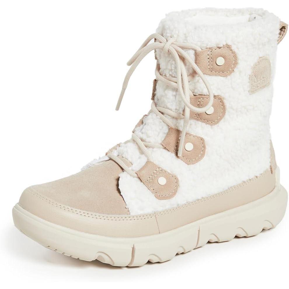 imageSorel Womens Explorer II Joan Cozy BootAncient Fossil Sea Salt