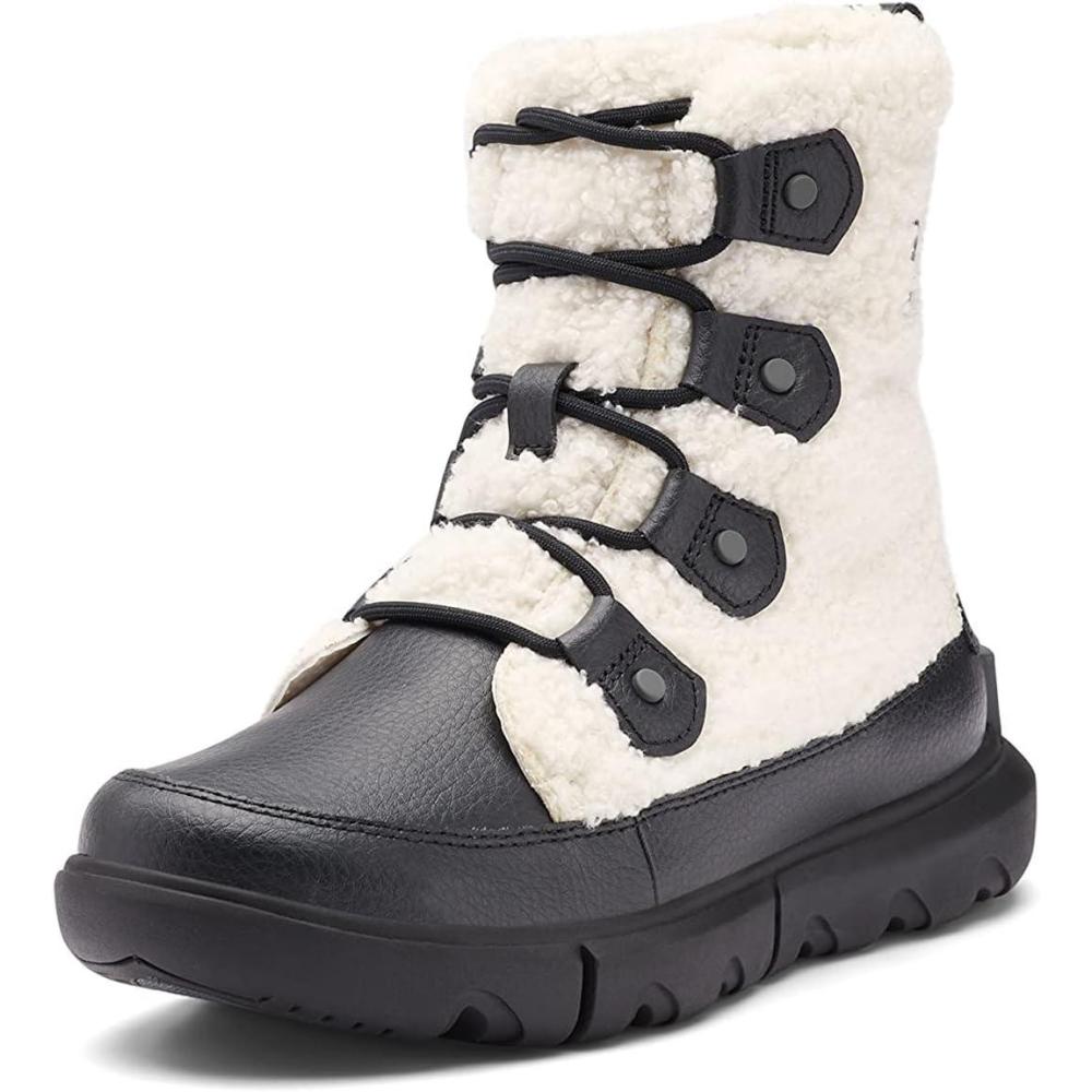 imageSorel Womens Explorer II Joan Cozy BootBlack  Sea Salt