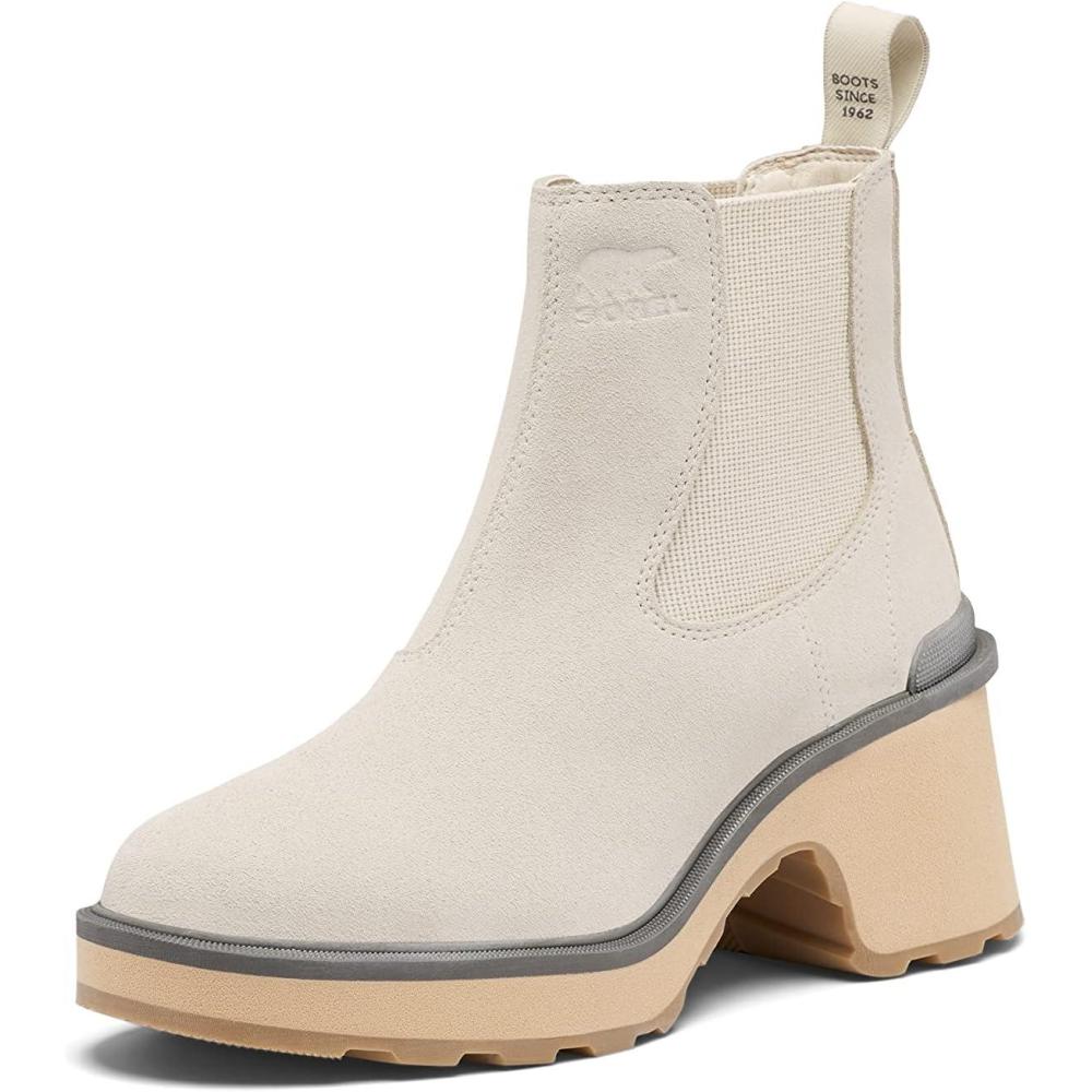 imageSorel Womens HiLine Heel Chelsea BootsChalk  Ceramic