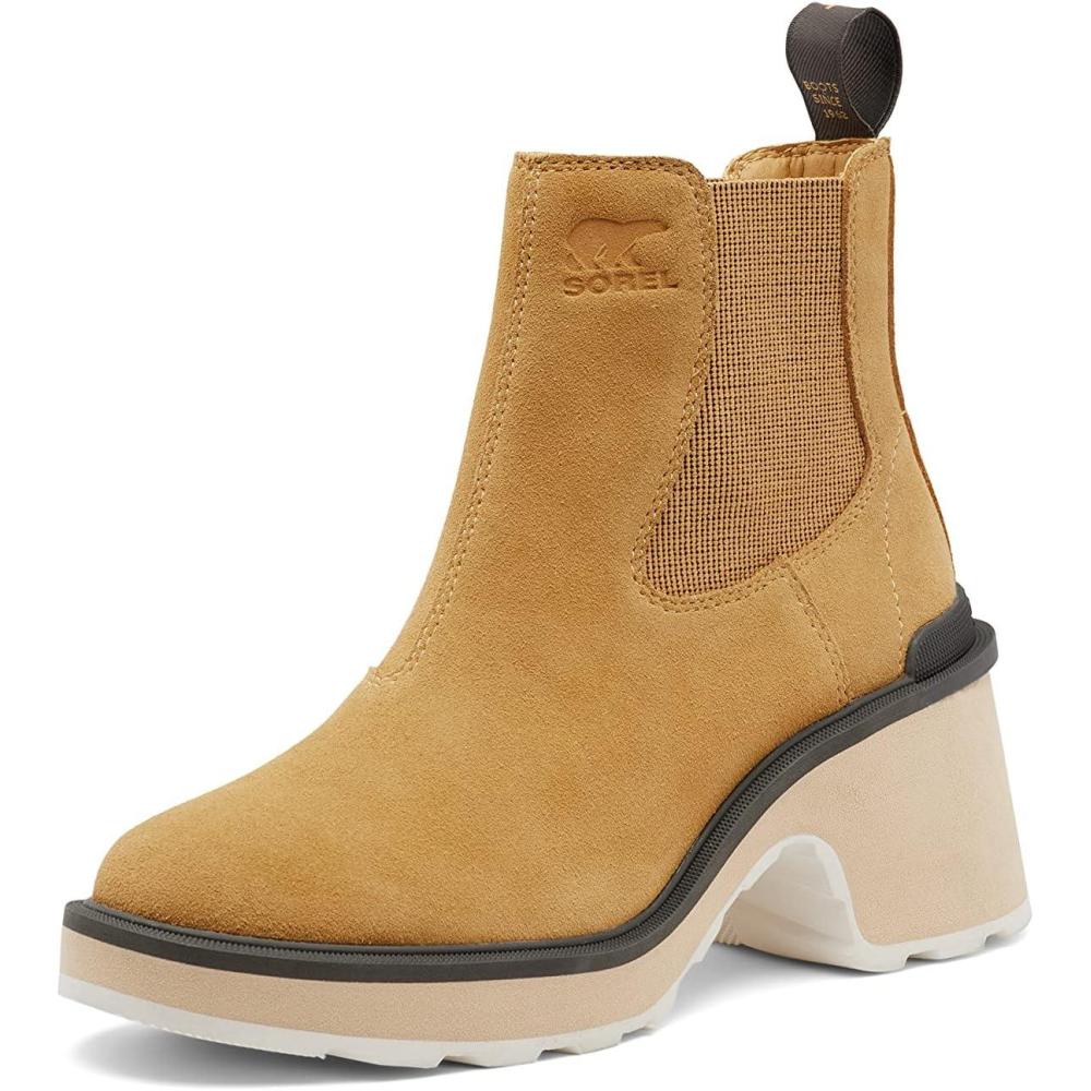 imageSorel Womens HiLine Heel Chelsea BootsGeo Yellow Jet