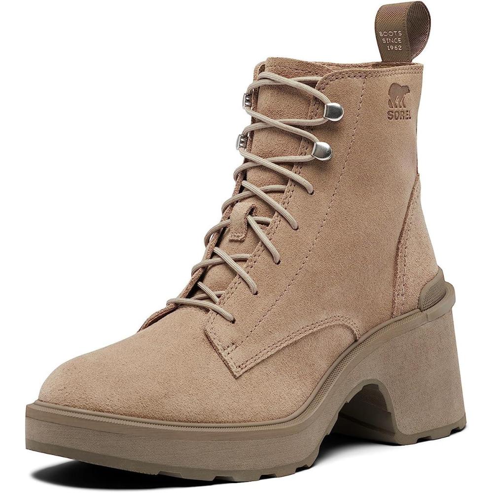 imageSorel Womens HiLine Heel Lace BootsOmega Taupe  Wet Sand