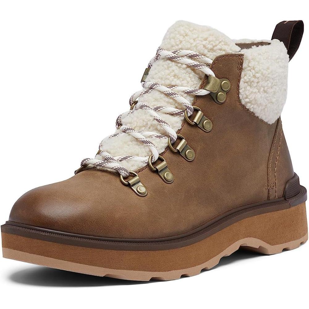 imageSorel Womens HiLine Hiker Cozy BootsUmber Tawny Buff