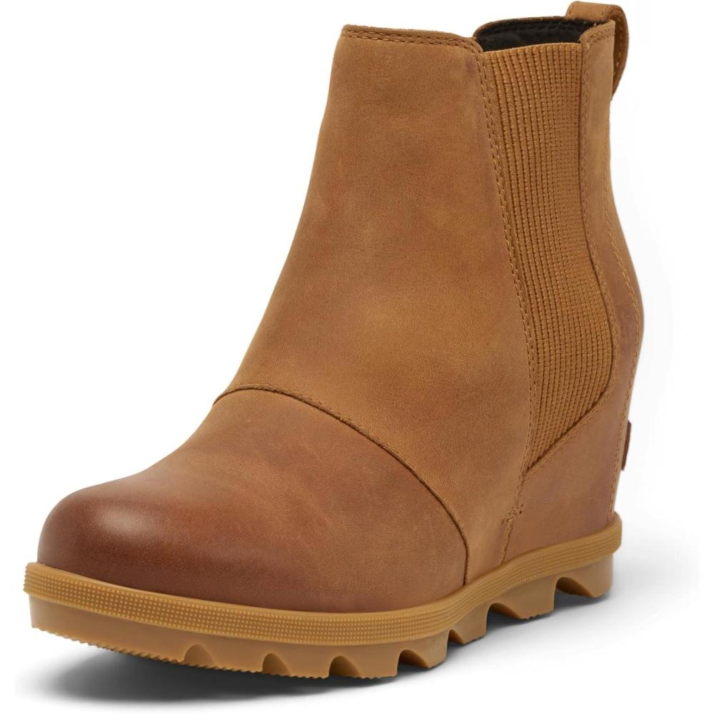 imageSorel Womens Joan Rhapsody Chelsea Wedge BootVelvet TanGum 2