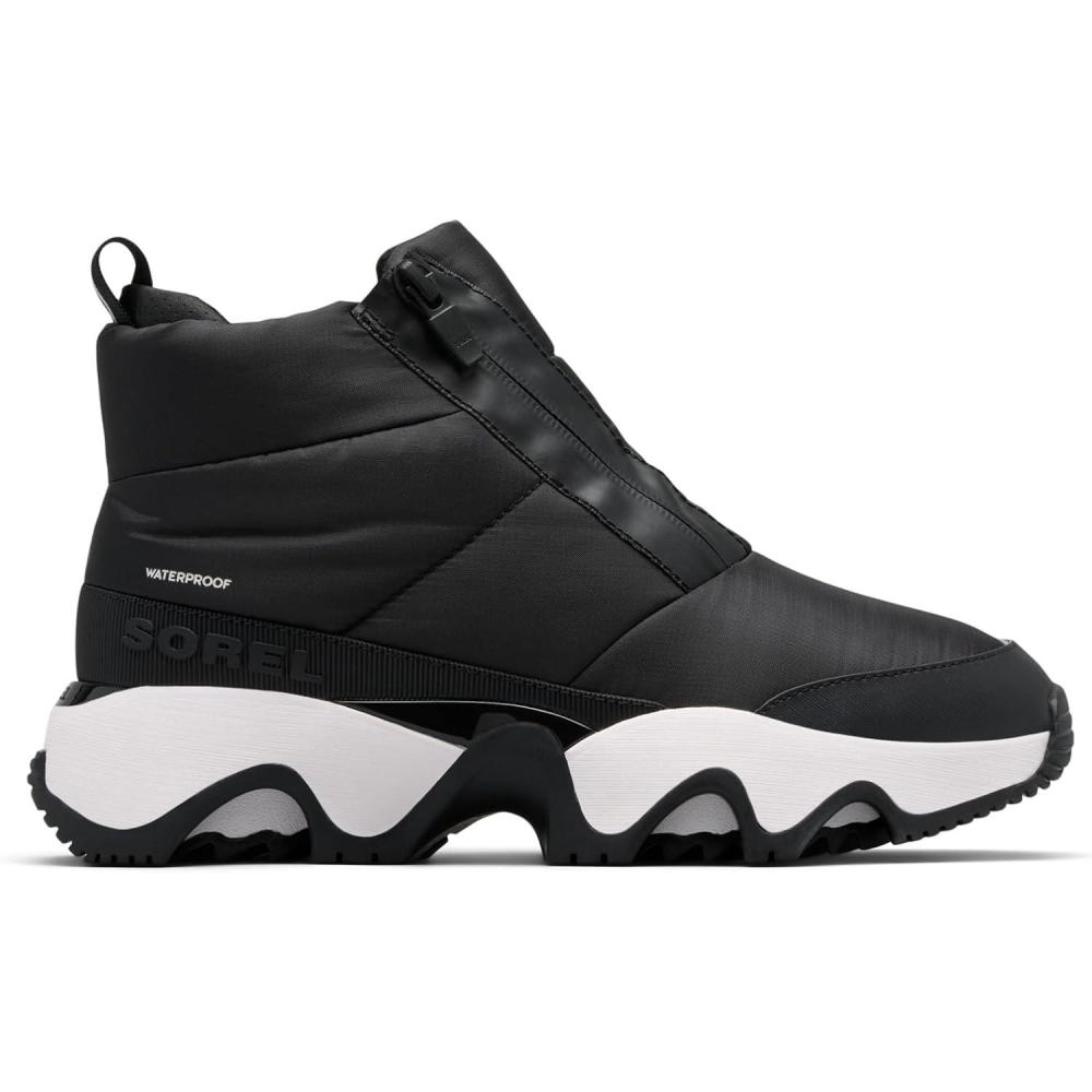 imageSorel Womens Kinetic Impact Puffy Zip Waterproof Fashion BootBlackBlack