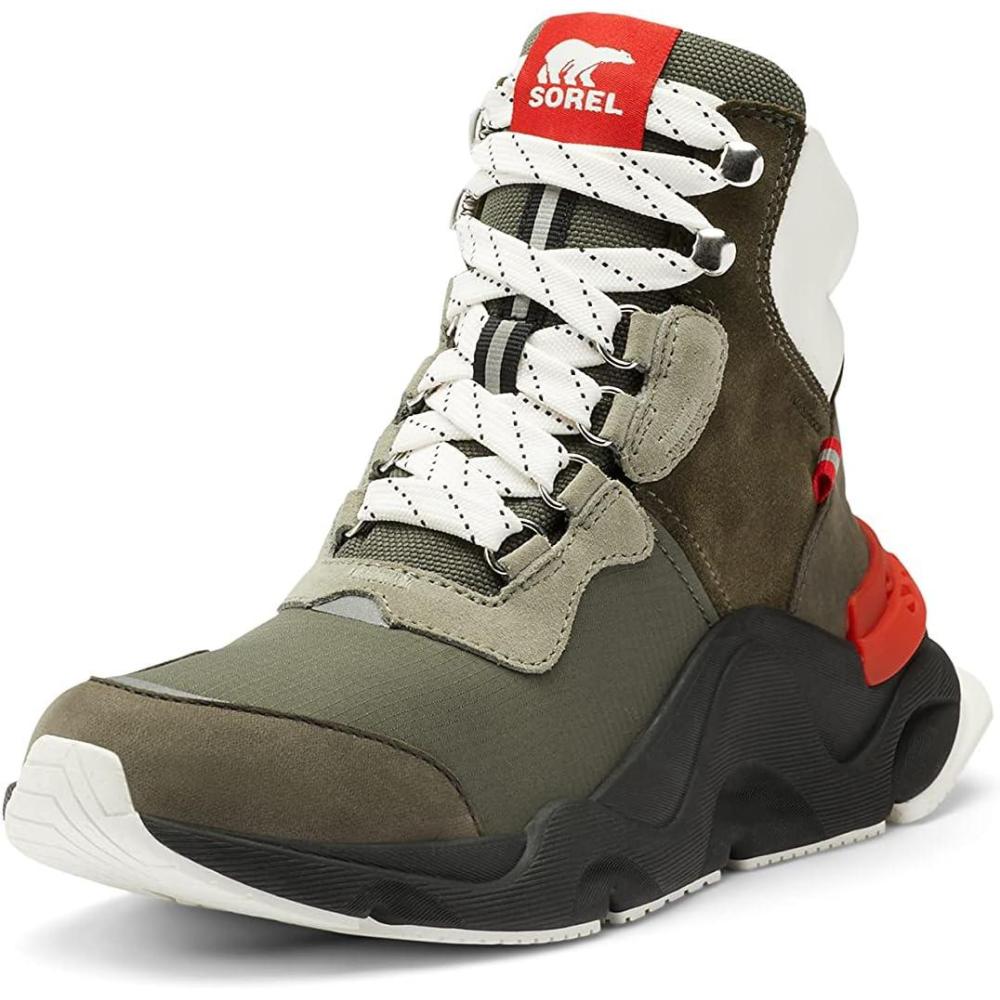 imageSorel Womens Kinetic RNEGD Conquest Boot Waterproof Leather Winter BootsAlpine Tundra Black
