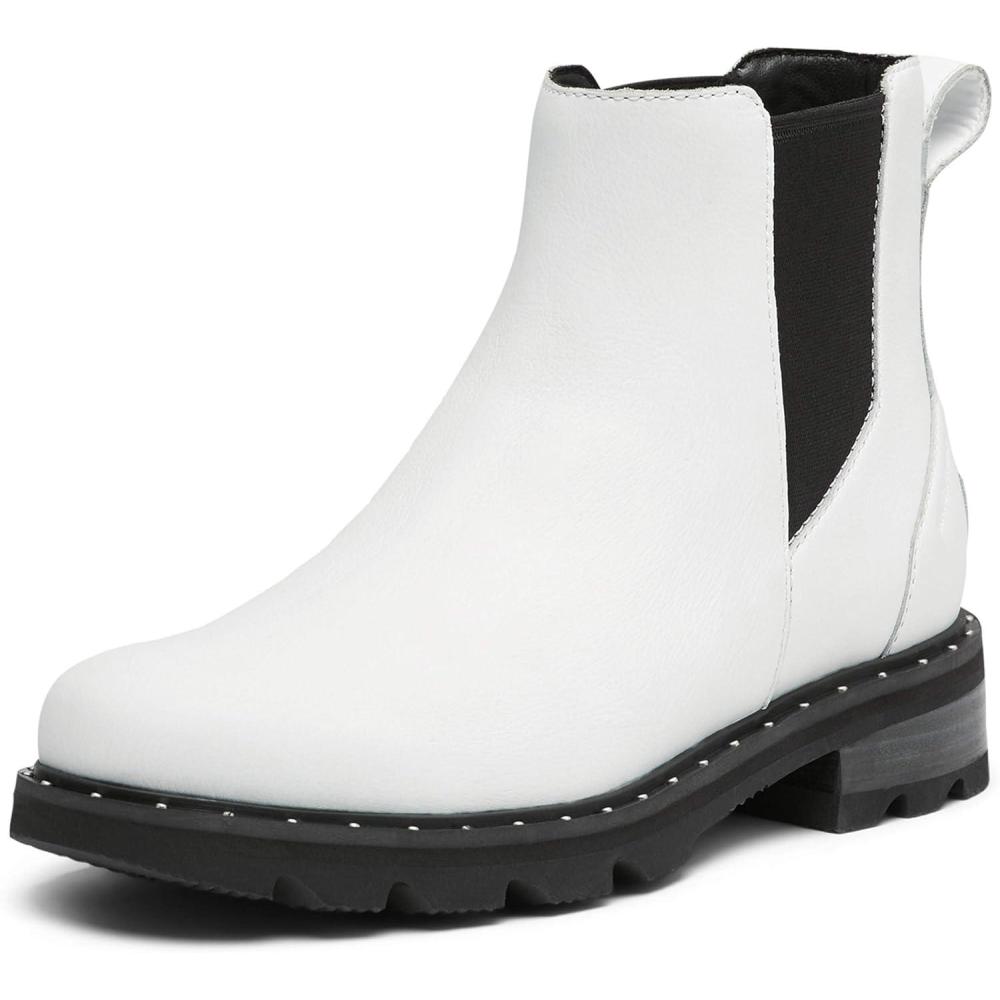 imageSorel Womens Lennox Chelsea Rain Boot  Waterproof Leather BootsWhite