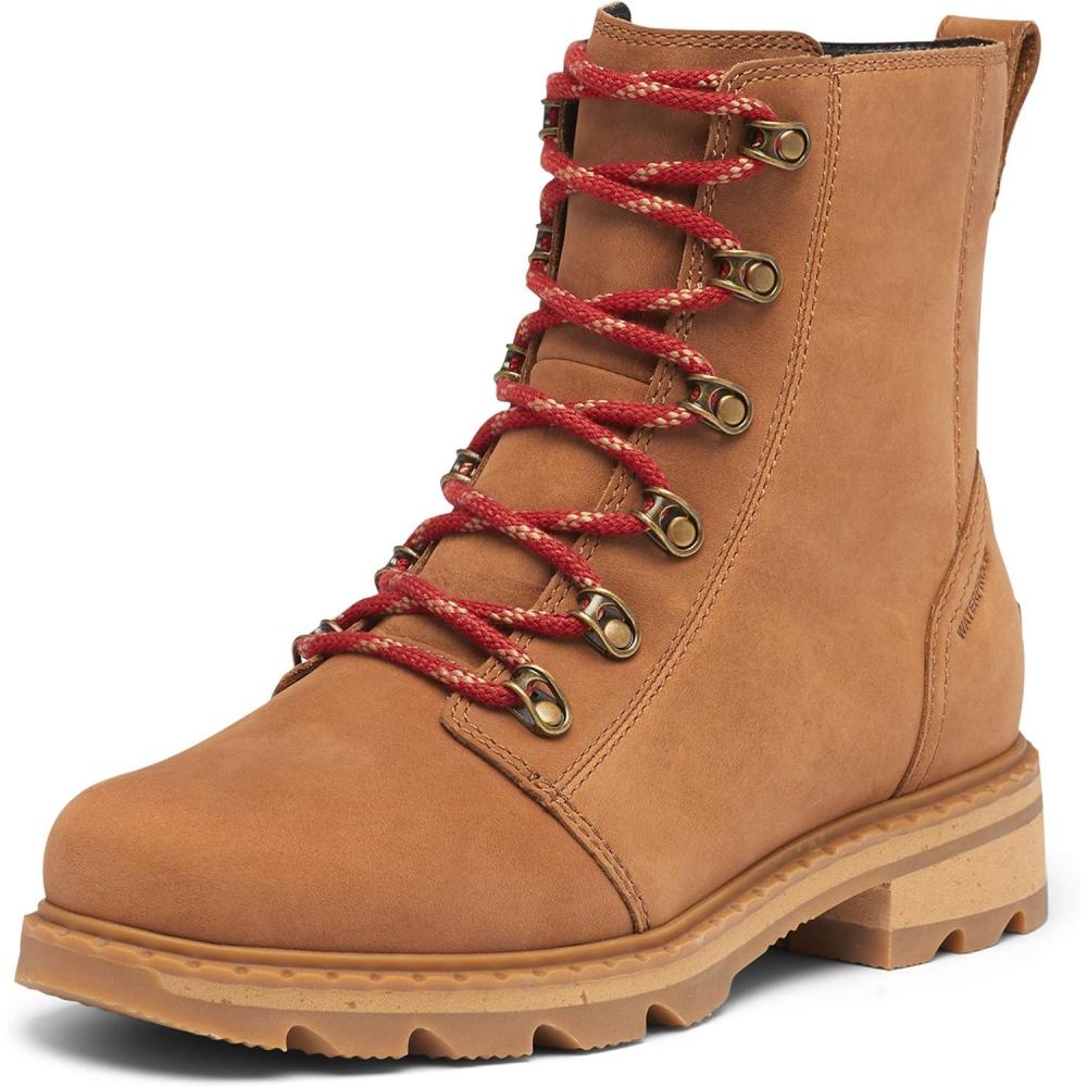 imageSorel Womens Lennox Lace Rain Boot  Waterproof Leather BootsVelvet Tan