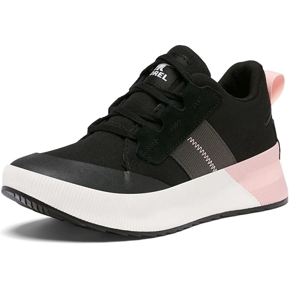 imageSorel Womens Out N About III Low Sneaker Canvas ShoesBlack Vintage Pink