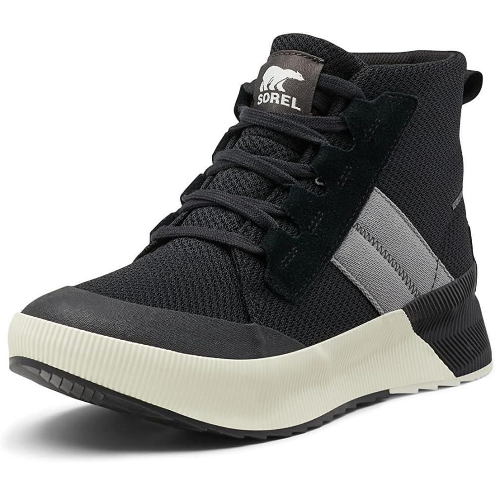 imageSorel Womens Out N About III Mid Sneaker WaterproofBlack  Sea Salt