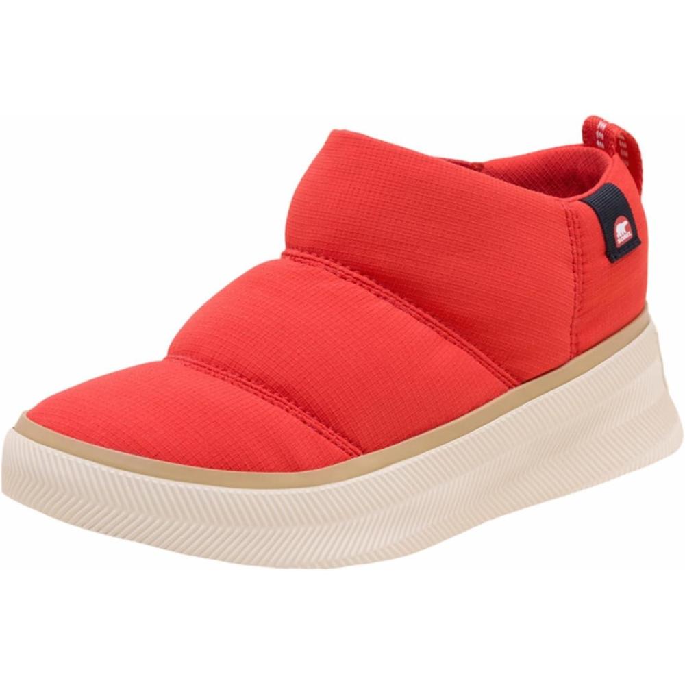 imageSorel Womens Out N About IV Mini Puffy Insulated SlipOn BootsBright RedHoney White