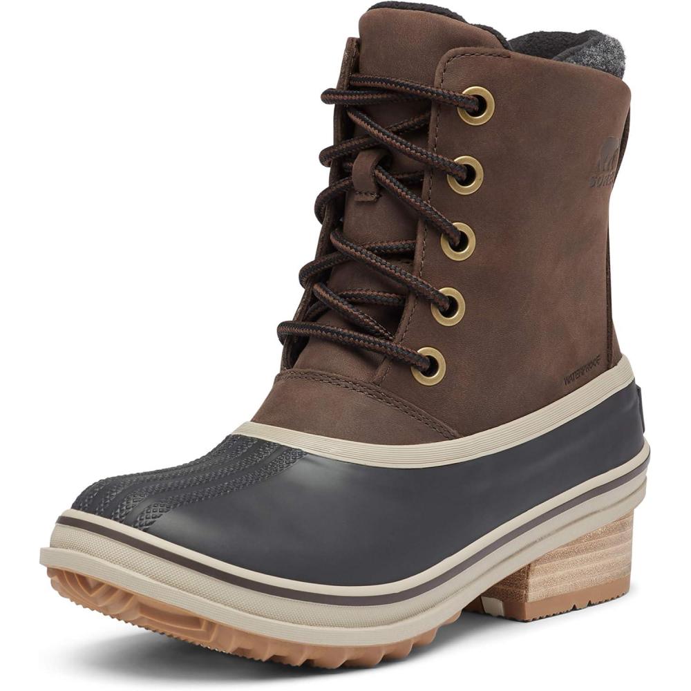 imageSorel Womens Slimpack III Lace Rain and Snow WaterproofBlackened Brown