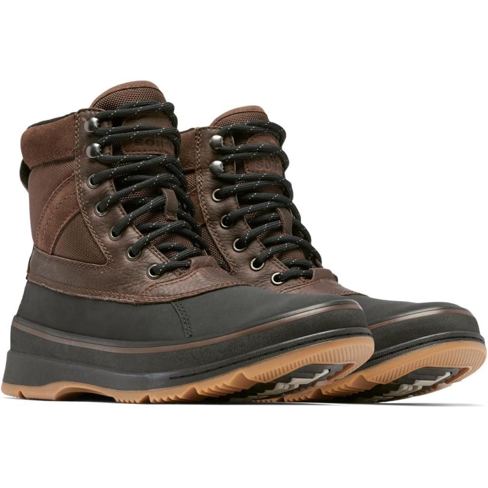imageSorel mens Casual Winter BootsTobacco  Black