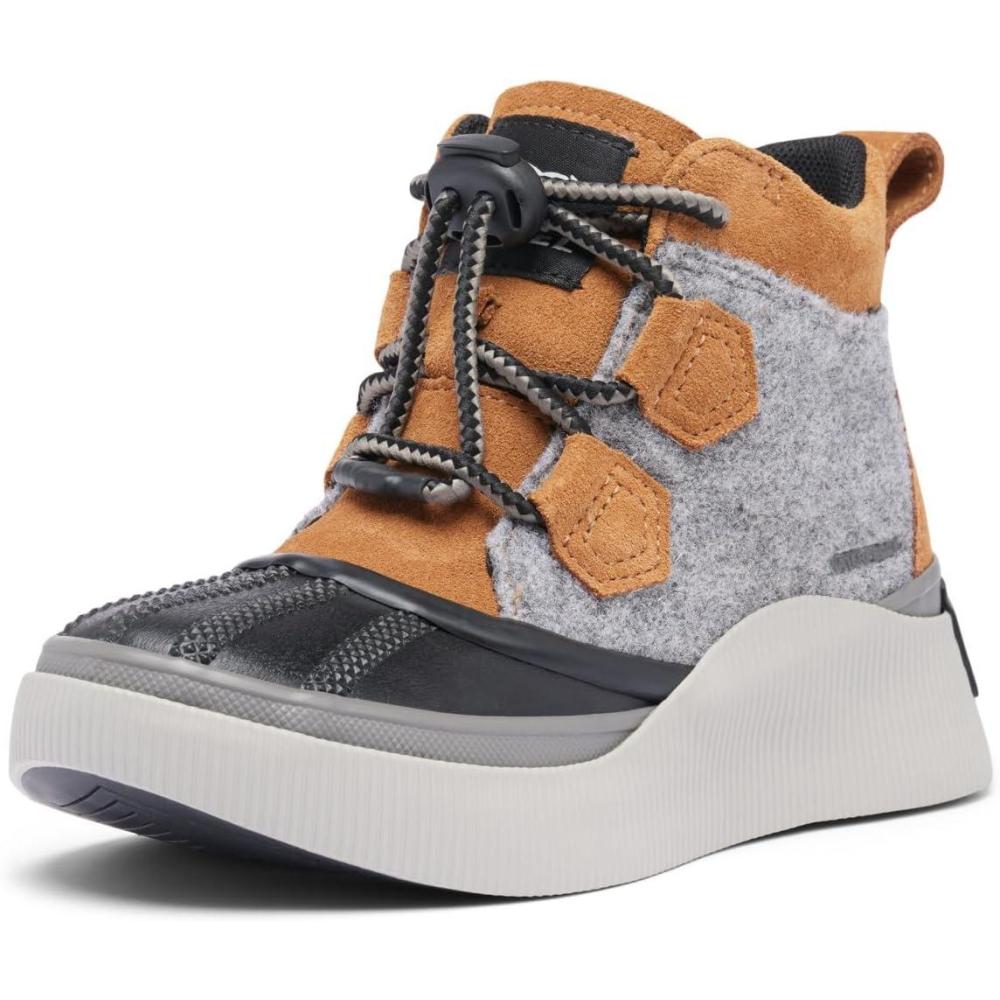 imageSorel unisexchild Out N About IV Classic WaterproofTaffyBlack Felt