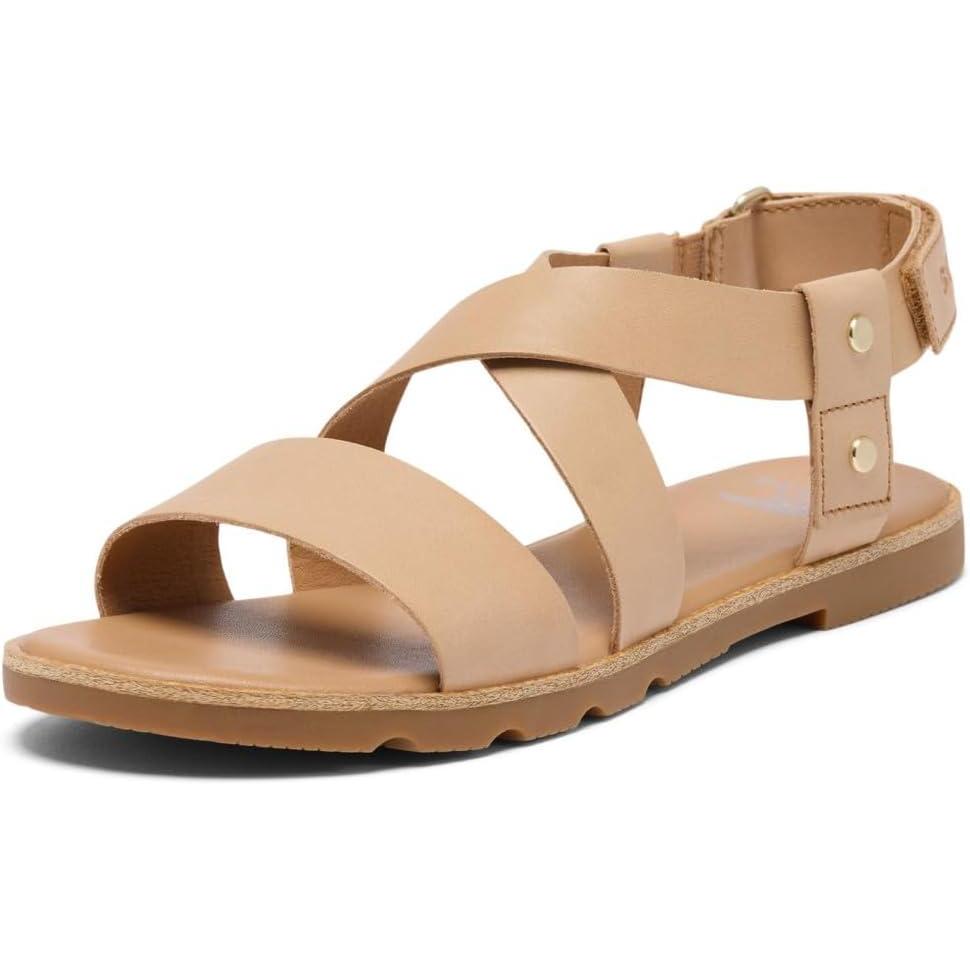 imageSorel womens Ella III Crisscross SandalHonest Beige  Gum
