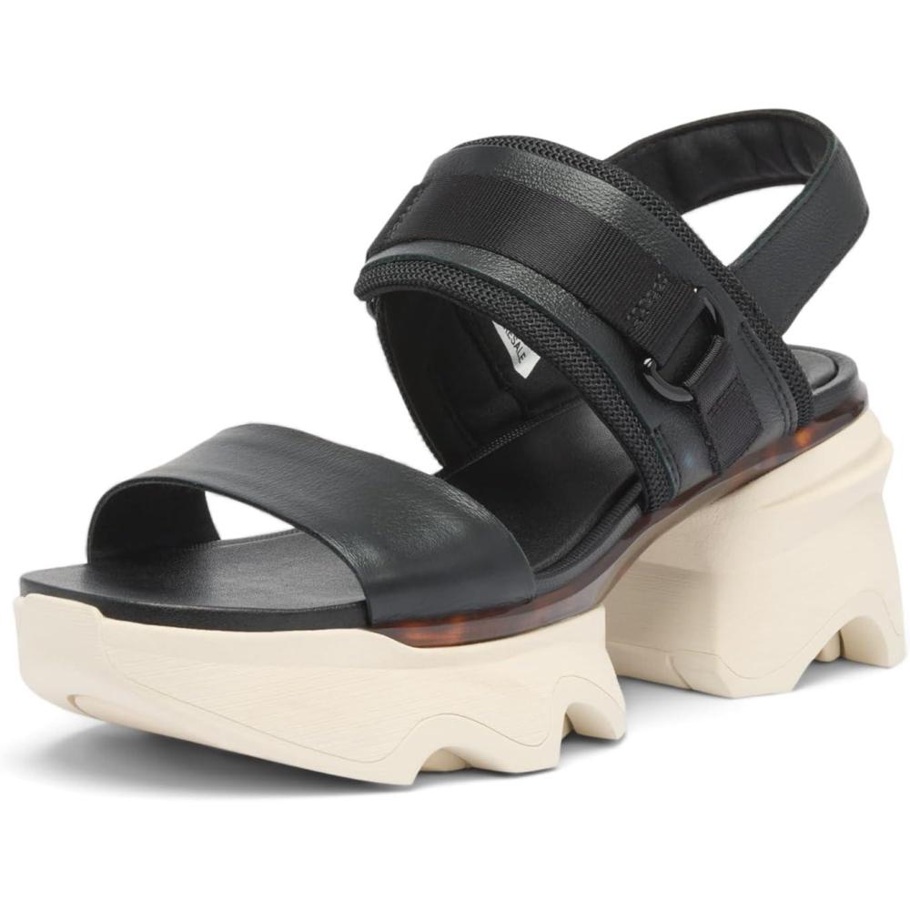 imageSorel womens Kinetic Impact Slingback Heel SandalBlackChalk