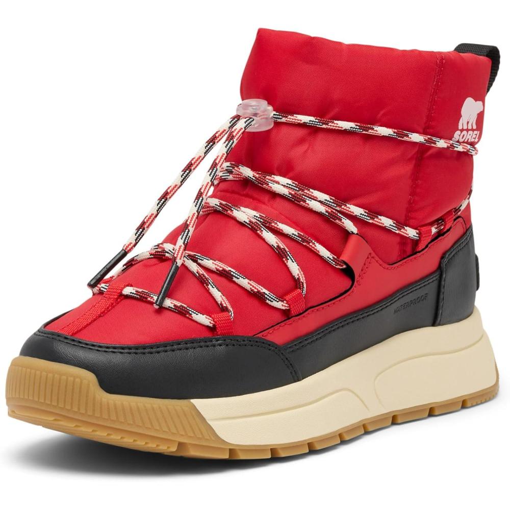 imageSorel womens Whitney III Slipon WaterproofBright RedBlack