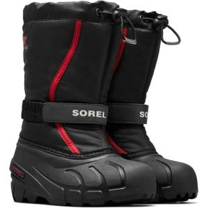 SOREL – Youth Flurry Winter Snow Boots for Kids(Black X Bright Red Youth)