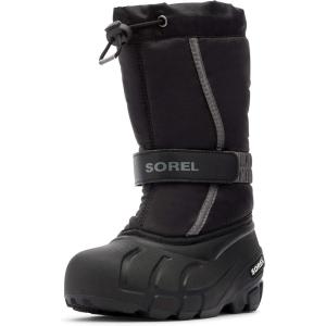 SOREL – Youth Flurry Winter Snow Boots for Kids(Black X City Grey Youth)