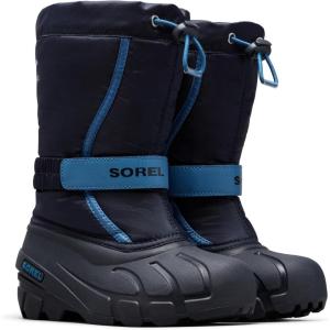 SOREL – Youth Flurry Winter Snow Boots for Kids(Blue Collegiate Navy X Atmosphere Youth)