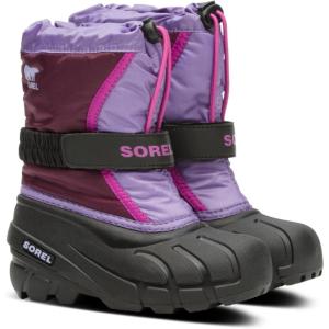 SOREL – Youth Flurry Winter Snow Boots for Kids(Purple Purple Dahlia Paisley Purple)