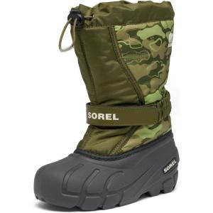 SOREL – Youth Flurry Winter Snow Boots for Kids(Utility Green/Savory)
