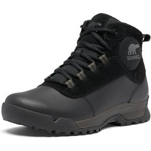 SOREL Men’s Buxton Lite Lace Plus Waterproof Boot(Black  Black)