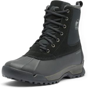 SOREL Men’s Buxton Lite Waterproof Boot(Black/Black)