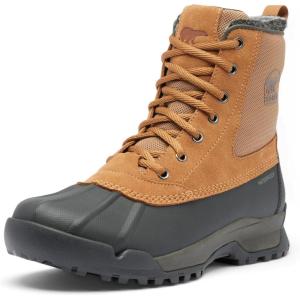 SOREL Men’s Buxton Lite Waterproof Boot(Elk/Black)