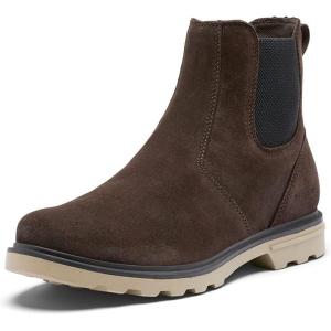 SOREL Men’s Carson Chelsea Waterproof Boot(Blackened Brown  Khaki Ii)