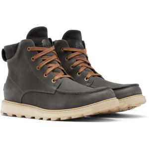 SOREL Men’s Madson ll Moc Toe Waterproof Boot(Coal)