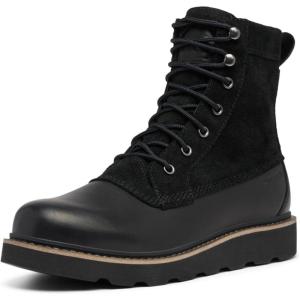 SOREL Men’s Slabtown 62 Caribou Waterproof Boot – Black, Black – 10(Black/Black)