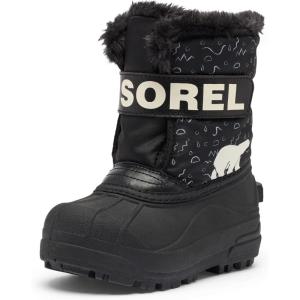 SOREL Toddler’s Snow Commander Boot(Black/Bright Red)