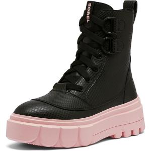 SOREL Women’s Caribou X Lace Waterproof Boot(Black  Vintage Pink)