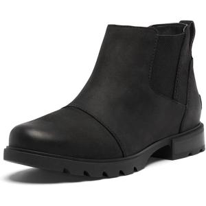SOREL Women’s Emelie lll Chelsea Waterproof Boot(Black  Black)
