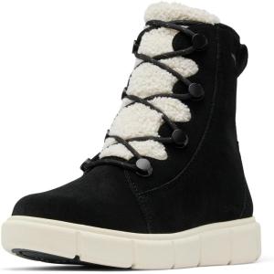 SOREL Women’s Explorer lll Joan Waterproof Boot(Black/Chalk)