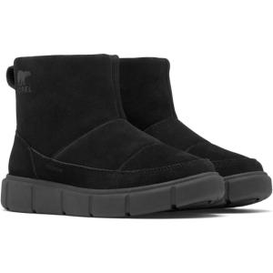 SOREL Women’s Explorer lll Slip-On Waterproof Boot(Black/Sea Salt)