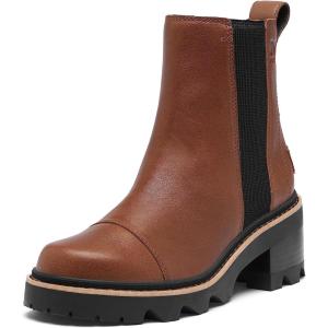 SOREL Women’s Joan Now Chelsea Boot(Velvet Tan  Black)