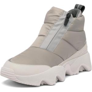 SOREL Women’s Kinetic Impact Puffy Zip Waterproof Boot(Chrome Grey/Moonstone)
