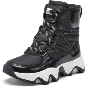 SOREL Women’s Kinetic Impact Sport Waterproof Boot(Black/Sea Salt)