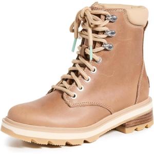 SOREL Women’s Lennox Lace Waterproof Boots, Ceramic, Canoe, 6