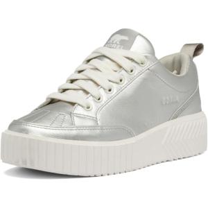 SOREL Women’s ONA AVE Low Sneaker(Pure Silver/Sea Salt)