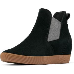 SOREL Women’s Out N About Slip-On Wedge Boot(Black/Gum 16)