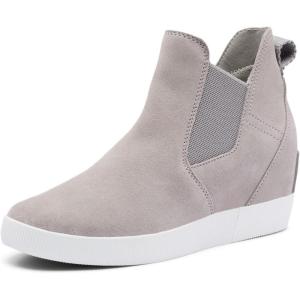 SOREL Women’s Out N About Slip-On Wedge Boot(Chrome Grey/White)